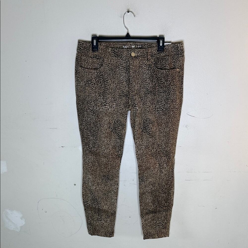 WHBM Leopard Print Skinny Ankle Pants Size 12 NEW!